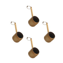4Pcs Bamboo Shower Ladles Multi Color Bath Cups for Home Use