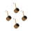 4Pcs Bamboo Shower Ladles Multi Color Bath Cups for Home Use 1