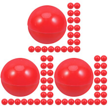 75Pièces Boules De Loterie PVC Rouge, Accessoires Ouverts Pour Jeux