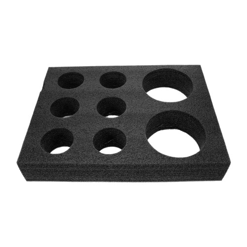 Support 8Trous En Mousse Noir Pour Porte- Boissons À