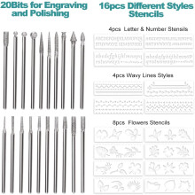 Engraving Pen, Electric Engraving Tool Kit USB Rechargeable Engraver Etching Pen Micro-Cordless Carve Tool for DIY Art