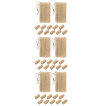 36Pcs Natural Loofah Exfoliating Sponge Beige Reusable Body Scrubber