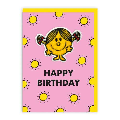 Decopatch Mr. Men Birthday Card Includes Removable Little Miss Sunshine Patch 2