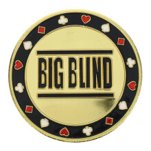4Pcs Golden Metal Poker Game Dealer Buttons Double-Sided Tokens