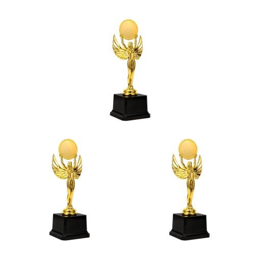 3Pcs Multi- Dance Competition Trophies Plastic Cheer Awards