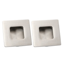 2Pcs Silver Metal Door Handle Durable Wardrobe Pull for Cabinet Drawer
