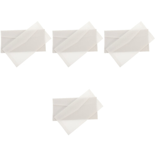 200Pcs White Retro Style Translucent Envelops for Money and Letters 1