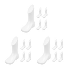 15Pcs Plastic Kids Foot Mannequins in White for Displaying Sandals