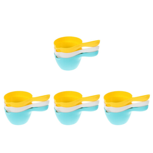 12Pcs Lightweight Plastic Water Ladle Dipper for Home Bathroom Use
