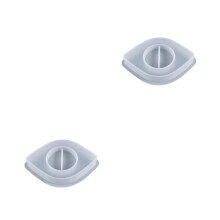 2Pcs White DIY Candleholder Mold Silicone Eye Shape for Epoxy Crafts