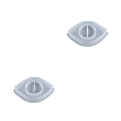 2Pcs White DIY Candleholder Mold Silicone Eye Shape for Epoxy Crafts