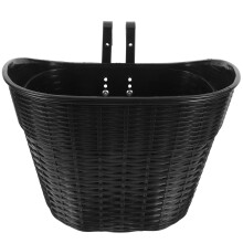 1Set Black PP Bike Basket Front Handlebar Basket Portable Storage Rack