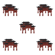 10Pcs Assorted Color Plastic Mini Torii Gate Fish Tank Supply Decor