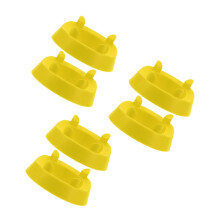6Pcs Yellow PP Sports Ball Stand Multifunctional Football Rugby Holder