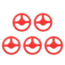 5Pcs Red Plastic Steering Wheel Toy for Kids Bumper Car and Playset