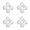 16Pcs Silver Round Escutcheon Plates Plastic Pipe Cover Decoration 1