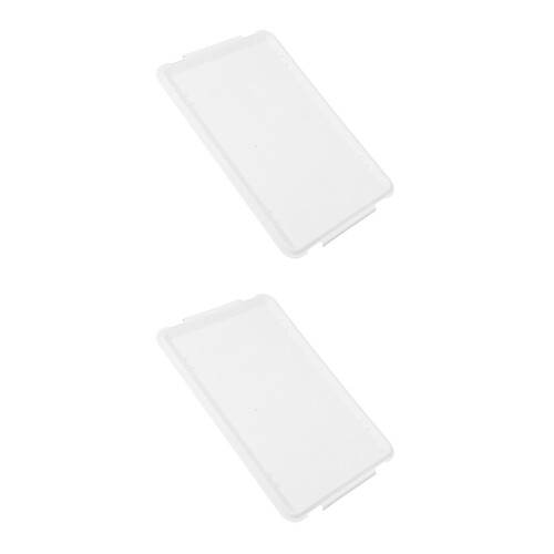2Pcs Easy-Clean Plastic Dough Proofing Tray Lid White for Home Use