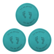 3Pcs Durable Tpe Skipping Mat Dark Green Household Fitness Workout Pad