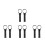 8Pcs Compact ABS Wrist Ball Handle Gyro Trainer Ergonomic Grip Black 6