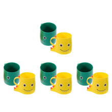 8Pcs Plastic PP Dinosaur Toothbrush Cups Kids Rinsing Cups Multicolor