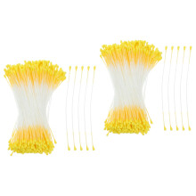 2Pcs Yellow Artificial Flower for DIY Craft Wedding Decor