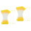 2Pcs Yellow Artificial Flower for DIY Craft Wedding Decor 1