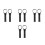 8Pcs Compact ABS Wrist Ball Handle Gyro Trainer Ergonomic Grip Black 8