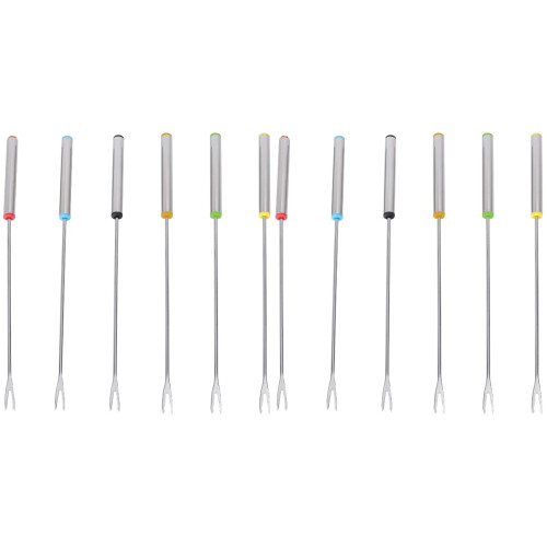 12Pièces Brochettes Barbecue Acier Inoxydable Argentées Réutilisables 2