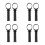 8Pcs Compact ABS Wrist Ball Handle Gyro Trainer Ergonomic Grip Black 9