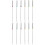 12Pièces Brochettes Barbecue Acier Inoxydable Argentées Réutilisables 6