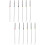 12Pièces Brochettes Barbecue Acier Inoxydable Argentées Réutilisables 8