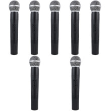 7Pcs Black Kids Microphone Pretend Play Smooth Plastic Party Props