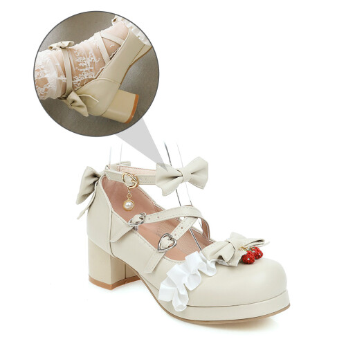 3Paires Chaussures Talon Beige Chic Usage 1