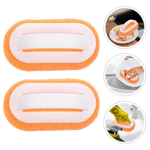 6Pcs Dish Washing Brushes for Kitchen with Comfortable Handle White 1