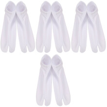 4Paires Blanches Orteils Sport Confortables En Fibre