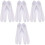 4Pairs White Tabi Socks Men Two-Toed Soft Breathable Athletic Socks 1