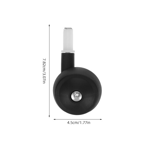 8Pcs PP Rotatable Replacement Wheels for Silent Black 1