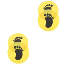 4Pcs Soccer Training Supplies PVC Floor Pads Yellow Durable Markers