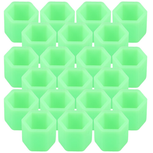 100Pièces Protège Écrous Roue Silicone Vert Lumineux Pour 1