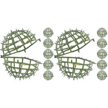 12Pcs Premium Plastic Topiary Cage Green Flower Arrangement Support
