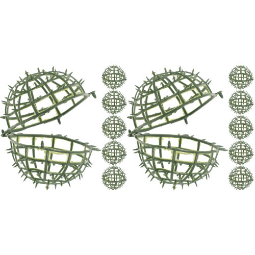 12Pcs Premium Plastic Topiary Cage Green Flower Arrangement Support