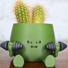 (Lift dumbbells) Cute Succulent Plant Resin Vase Creative Promote Healthy Growth Planter for Home Apartment Office Decor