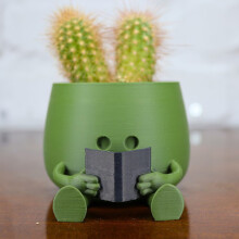 (Reading) Cute Succulent Plant Resin Vase Creative Promote Healthy Growth Planter for Home Apartment Office Decor