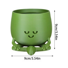 (Sit In Meditation) Cute Succulent Plant Resin Vase Creative Promote Healthy Growth Planter for Home Apartment Office Decor