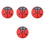 4Pièces Jouets Yo-Yo En Bois Rouge, Coordination Et Amusement 4