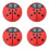 4Pièces Jouets Yo-Yo En Bois Rouge, Coordination Et Amusement 6