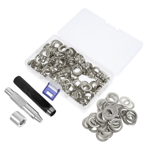 300Sets Rustproof Silver Iron Belt Tool Kit with Eyelet Punch 1