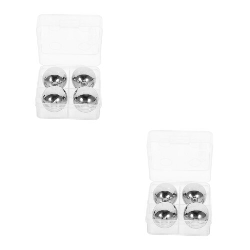 10Pcs Stainless Steel Chilling Stones Silver Drinks Cooler Cubes 2