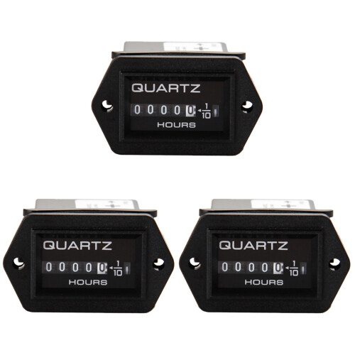 3Pcs Multi Color LCD Engine Tach Hour Meter Waterproof for Car Use 2