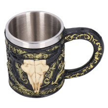 Mug peint à la main, intérieur en acier inoxydable, décoration tendance pour bar à la maison ou pour les fêtes, résistant aux hautes